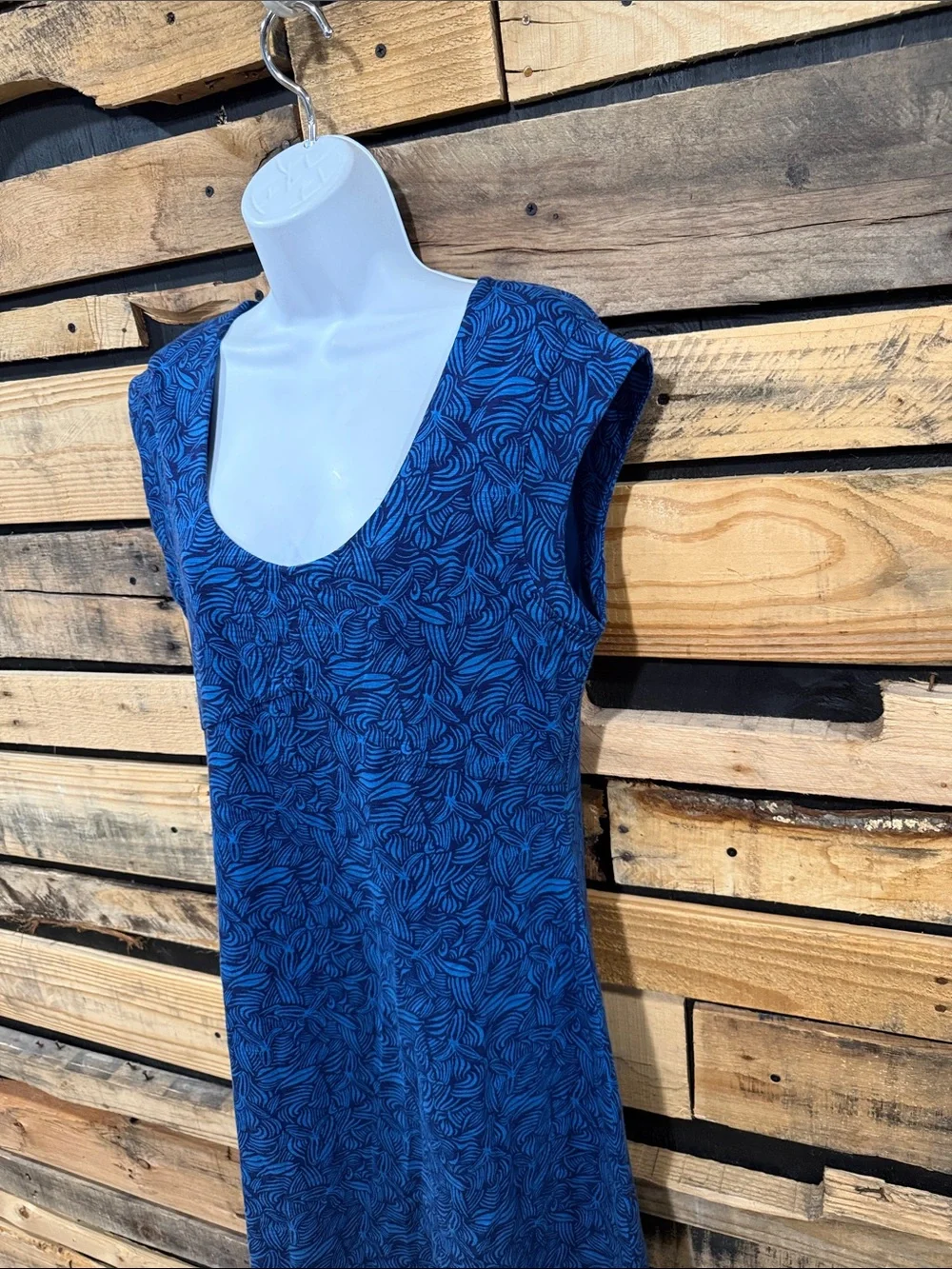 L.L. Bean Women's Beech Point Dress In Darkest Navy Botanical Size Small NWT